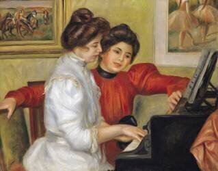 Yvonne and Christine Lerolle at the piano (Auguste Renoir) - Muzeo.com