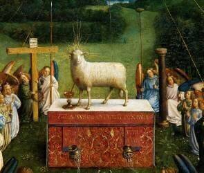 Adoration of the Mystic Lamb (detail) (Jan van Eyck) - Muzeo.com