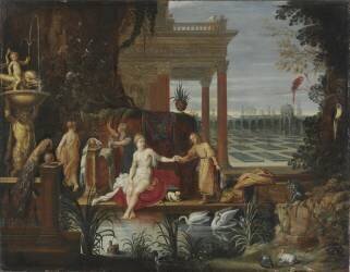 Bathseba in the Bath Receiving the Letter from King David (Jan Brueghel the Elder) - Muzeo.com