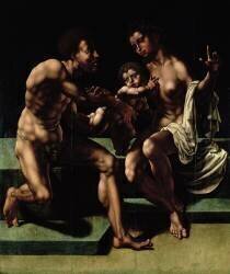 Cybele beseeching Saturn to spare her Child (Jan Gossaert) - Muzeo.com
