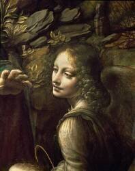 Detail of the Angel (Leonardo da Vinci) - Muzeo.com