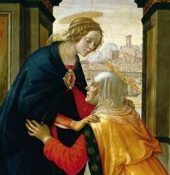 Detail of The Visitation (Domenico Ghirlandaio) - Muzeo.com
