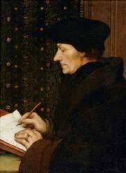 Erasm writing (1467-1536) (Hans Holbein the Younger) - Muzeo.com