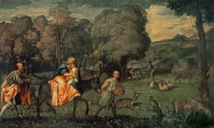 Flight into Egypt (Tiziano) - Muzeo.com