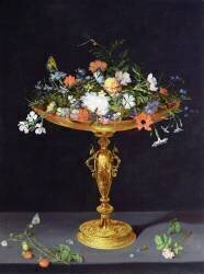Flowers in a Golden Tazza (Jan Brueghel the Elder) - Muzeo.com