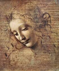 Head of a Young Woman with Tousled Hair (Leonardo da Vinci) - Muzeo.com