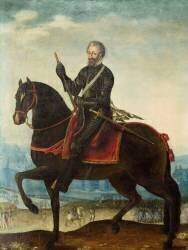 Henri IV en armure devant une ville (Martin Le Bourgeois) - Muzeo.com