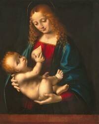 La Vierge allaitant l'Enfant Jésus (Marco d'Oggiono) - Muzeo.com