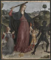 La Vierge du Secours, sauvant un enfant de l'emprise d'un démon (Giovanni Pagani) - Muzeo.com