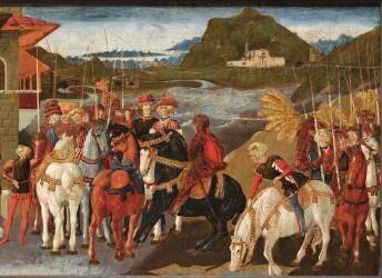 Panneau de cassone : l'Histoire d'Enée (Lo Scheggia) - Muzeo.com