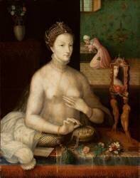 Portrait de dame a sa toilette (anonymous) - Muzeo.com