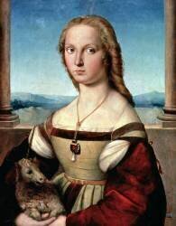 Portrait of Young Woman with Unicorn (Raffaello) - Muzeo.com