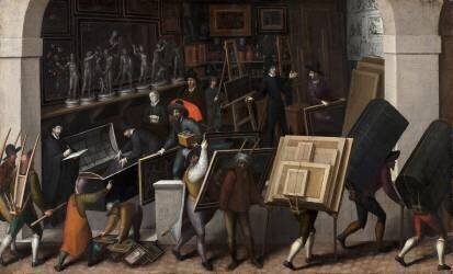 The Confiscation of the Contents of a Painter's Studio (François Bunel) - Muzeo.com