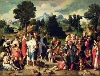 The Healing of the Blind Man of Jericho (Lucas van Leyden) - Muzeo.com