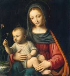 The Madonna of the Carnation (Bernardino Luini) - Muzeo.com