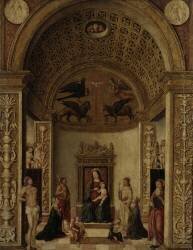 Virgin and Child Enthroned (anonymous) - Muzeo.com