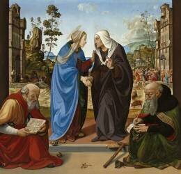 Visitation with St. Nicholas and St. Anthony Abbot (Piero di Cosimo) - Muzeo.com