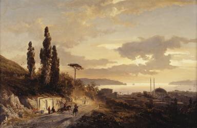 A View of Constantinople and the Bosphorus from the Asian Side (Themistokles von Eckenbrecher) - Muzeo.com