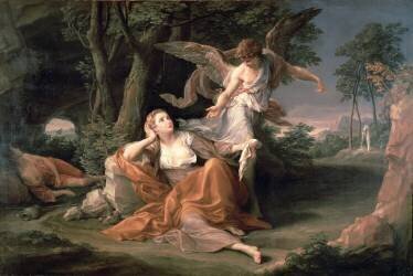 Agar dans le désert (Pompeo Batoni) - Muzeo.com
