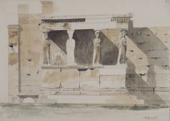 Album de Grèce, Athènes, l'Erechtheion : vue générale (Louis Boitte) - Muzeo.com