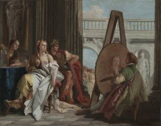 Alexandre le Grand et Campaspe dans l'atelier d'Apelle (Giambattista Tiepolo) - Muzeo.com