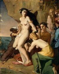 Andromède attachée au rocher par les Néréides (Théodore Chasseriau) - Muzeo.com