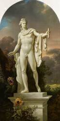 Apollon du Belvédère sur fond de paysage (Charles Meynier) - Muzeo.com