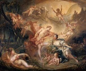 Apollon révélant sa divinité à la bergère Issé (François Boucher) - Muzeo.com