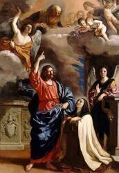 Apparition du Christ à sainte Thérèse (Le Guerchin) - Muzeo.com