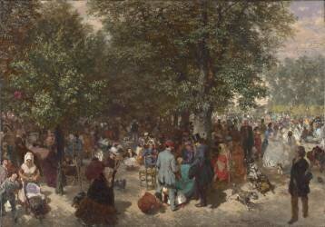Après-midi dans les jardins des Tuileries (Adolph von Menzel) - Muzeo.com