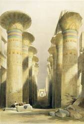 Architecture et art de l'antiquite : Ruines du Grand Temple de Karnak, site de la ville de Thebes, Egypte antique (David Roberts) - Muzeo.com