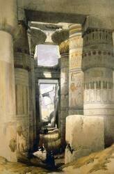 Architecture et art de l'antiquite : Ruines du Grand Temple de Karnak, site de la ville de Thebes, Egypte antique. (David Roberts) - Muzeo.com