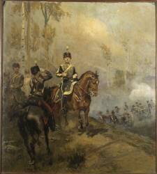 Artillerie à cheval de la Garde impériale en grande tenue, vers 1855-1870 (Edouard Detaille) - Muzeo.com