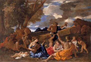 Bacchanale à la joueuse de guitare dit la Grande Bacchanale (Nicolas Poussin) - Muzeo.com