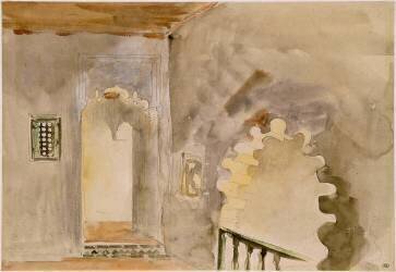 Baies dans un intérieur mauresque (Eugène Delacroix) - Muzeo.com