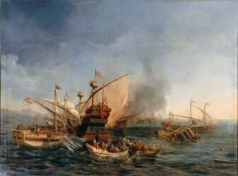 Bataille navale devant Episcopia dans le golfe de Tarente (Auguste-Etienne-François...) - Muzeo.com