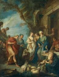 Bethuel accueillant le serviteur d'Abraham (François Boucher) - Muzeo.com