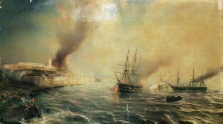 bombardement de Salé, 26 novembre 1851 (Théodore Gudin) - Muzeo.com