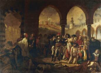 Bonaparte visitant les pestiférés de Jaffa (Antoine-Jean Gros) - Muzeo.com