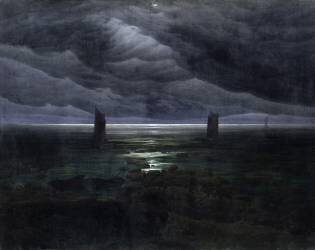 Bord de mer au clair de lune (Caspar David Friedrich) - Muzeo.com