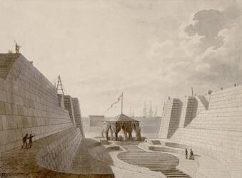 Cale sèche de Cherbourg (Jean-Baptiste Isabey) - Muzeo.com