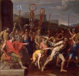 Camille livre le maître d'école de Faléries à ses écoliers (Nicolas Poussin) - Muzeo.com