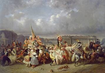 Carnaval sur la place de la Concorde (Ernest Seigneurgens) - Muzeo.com