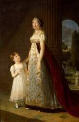 Caroline Bonaparte (1782-1839) et de sa fille ainée Laetitia Joséphine (Elisabeth Vigée Le Brun) - Muzeo.com