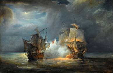 Combat naval entre la frégate 