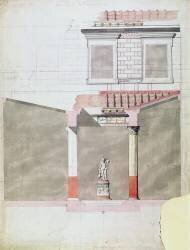Conception de l'atrium du palais pompéien du prince Napoléon III (Ecole Française) - Muzeo.com