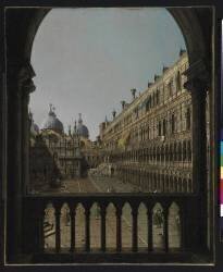 Cour intérieure du Palais des Doges, Venise (Canaletto) - Muzeo.com