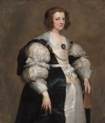 Dame avec un éventail (Antoine van Dyck) - Muzeo.com
