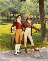 Dandys dans le parc (Ignaz Gaugengigl) - Muzeo.com