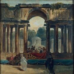 Danse et concert dans un parc (Hubert Robert) - Muzeo.com